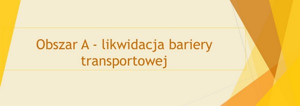 Obszar A likwidacja bariery transportowej