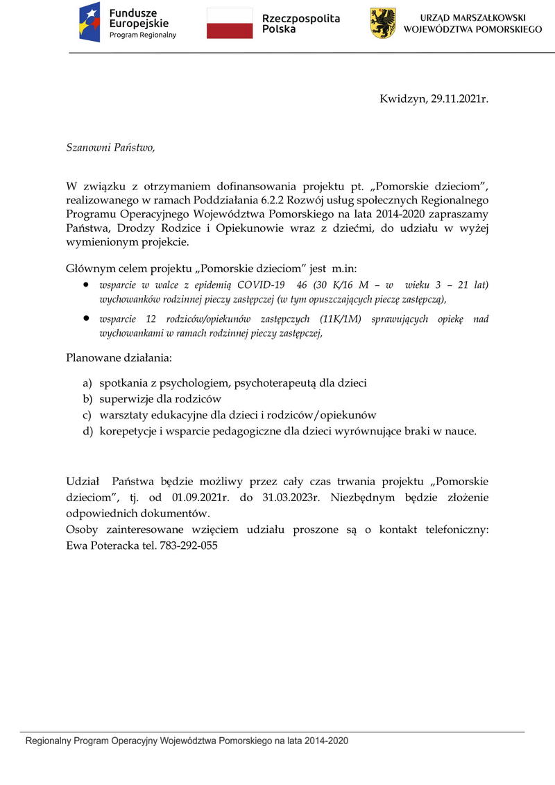 Zaproszenie PCPR na stronę 1800
